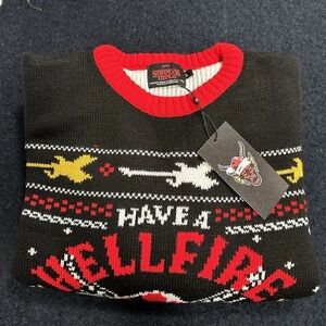 Netflix Stranger Things Hellfire Club Ugly Christmas Sweater (Size L) -NWT